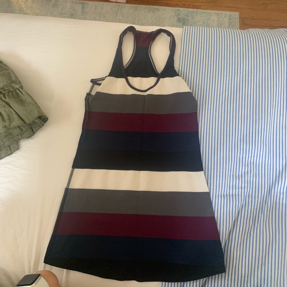 Cool colored striped lululemon tank top